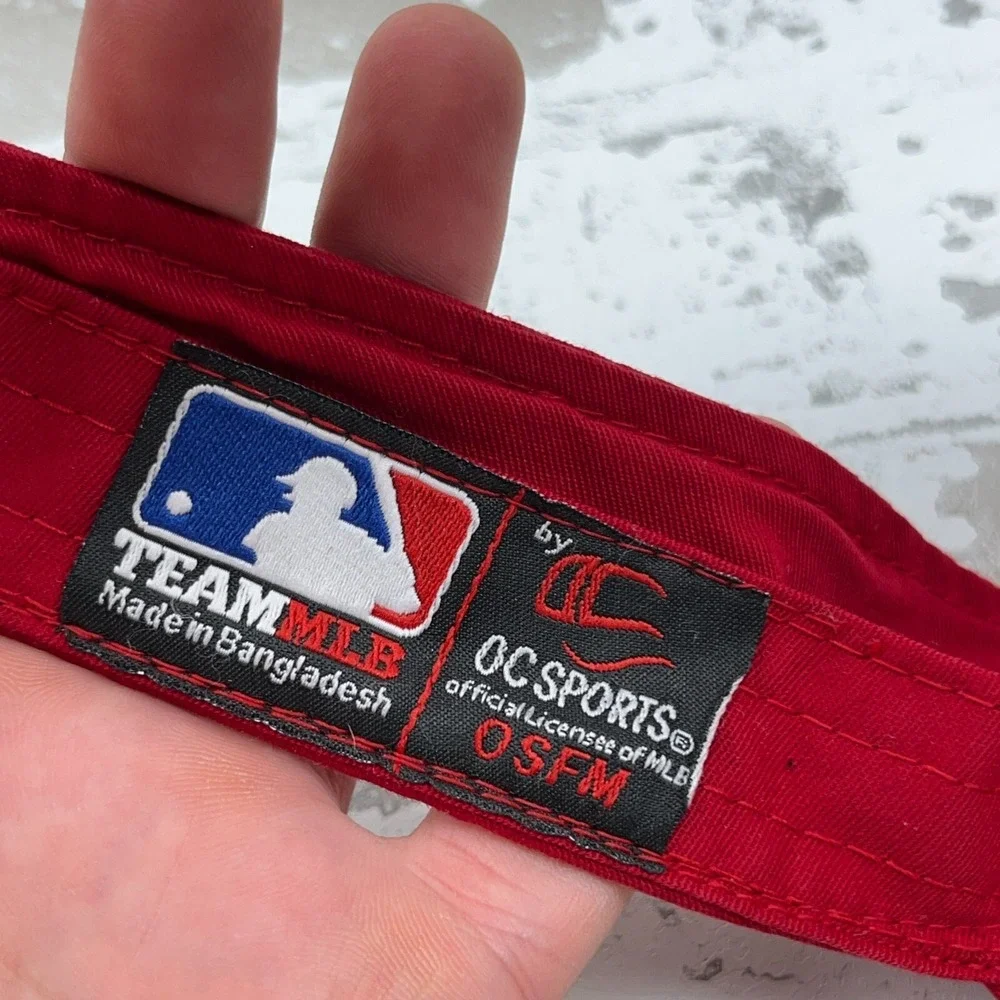 St Louis Cardinals Hat Cap‎ Sun Visor Strap Back Red Plain Logo MLB Baseball Dad